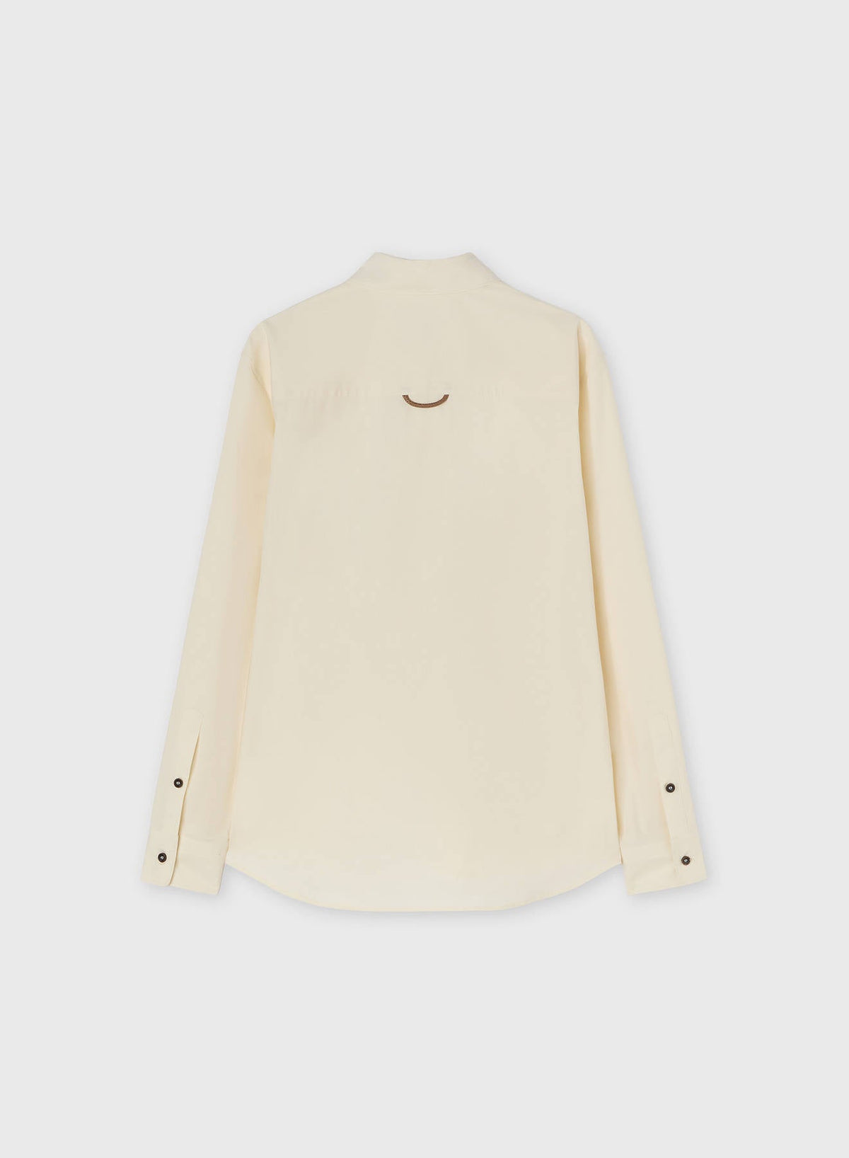 BUTTER POPELINE COTTON STRETCH SHIRT WITH EMBROIDERY