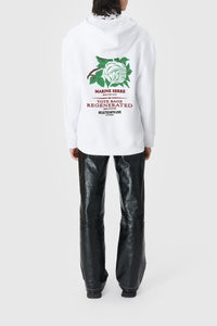Top à capuche en polaire imprimé logo unisex - White