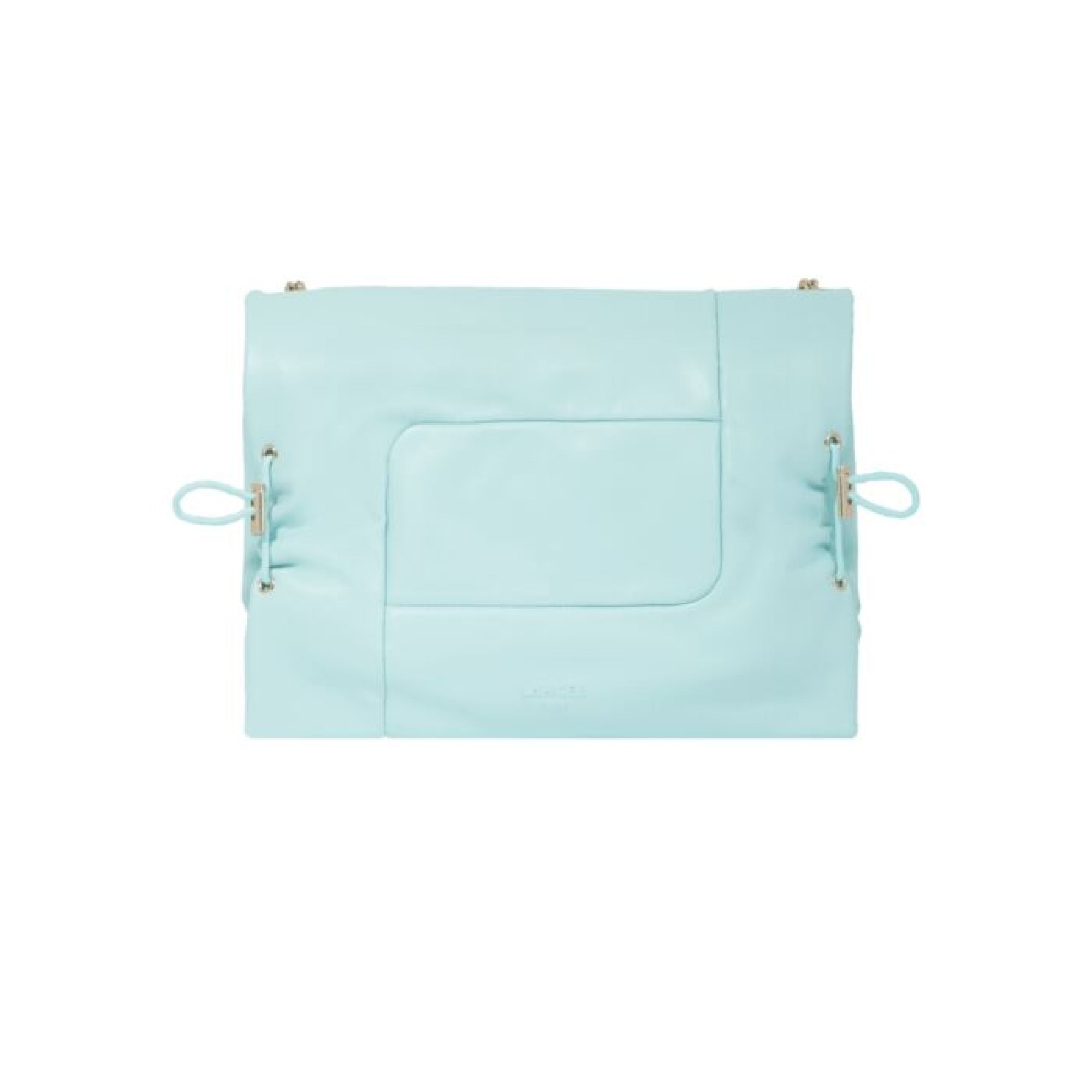Grand sac à rabat Billie en cuir matelassé - Menthe