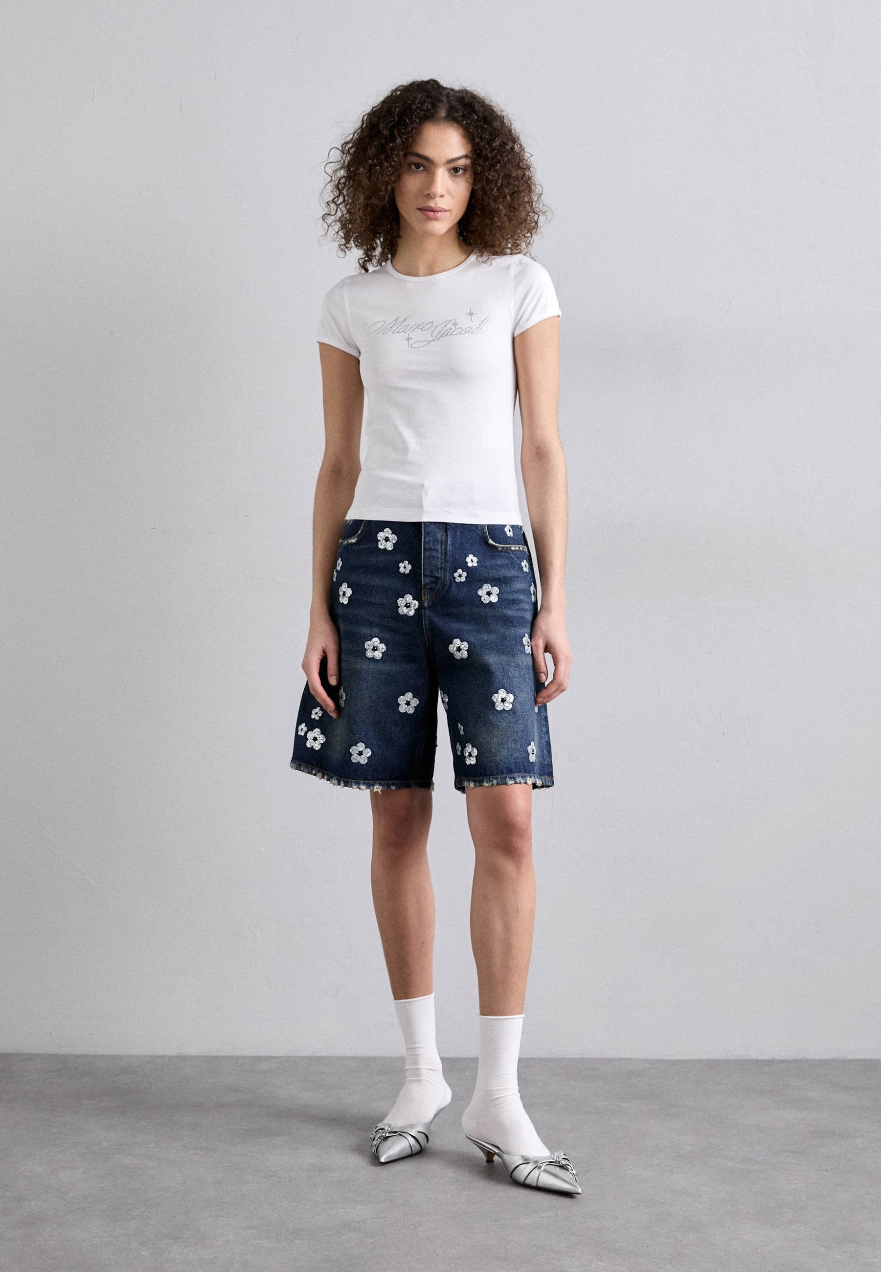 Short à jambes larges à sequins - Vintage Indigo