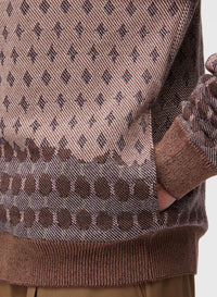 AMARANTO JACQUARD CARDIGAN