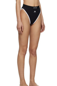 Culotte taille haute côtelée en coton unisexe - White