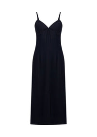 FRONT-SPLIT CREPE CAMI DRESS