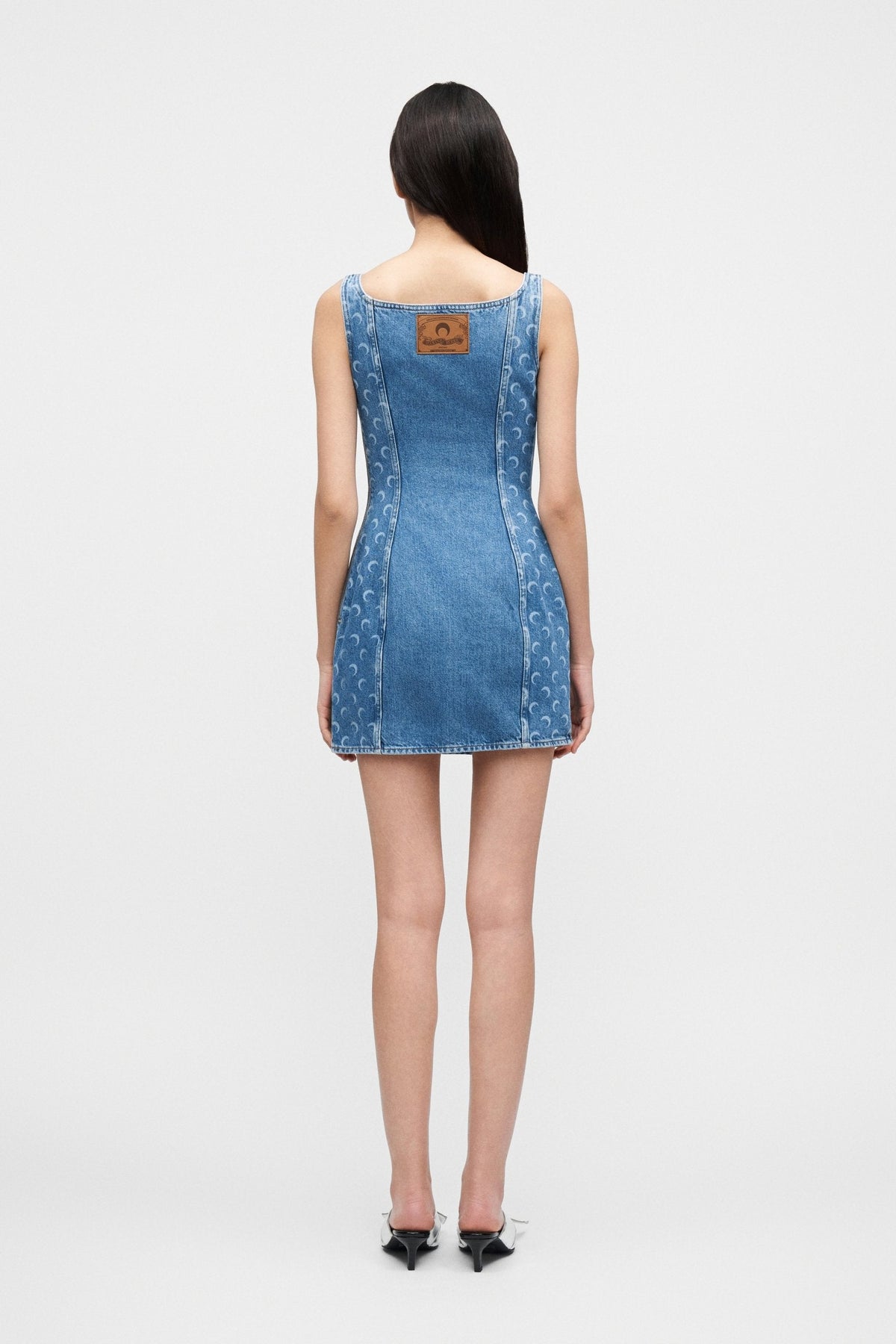 Robe courte Moon Laser en denim - Bleu