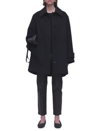 Loti wool and cashmere coat - Black