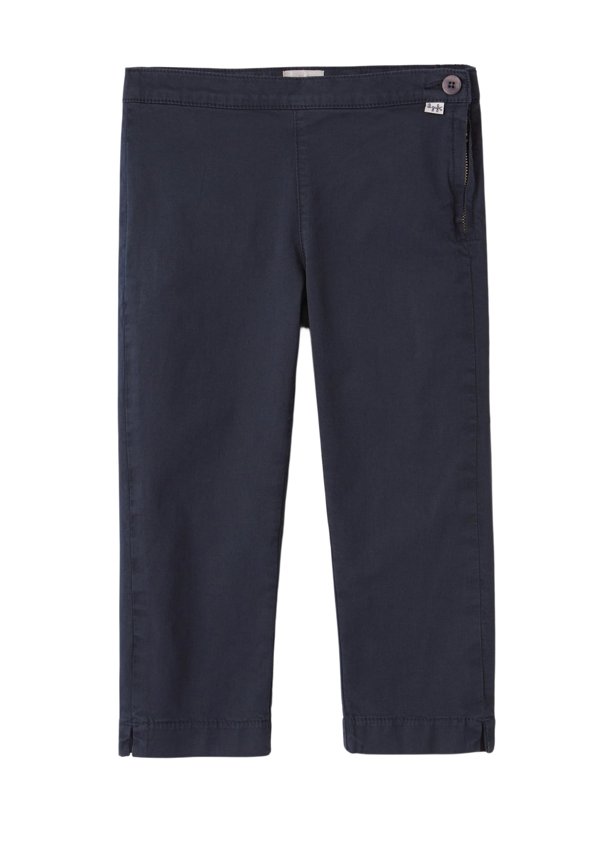 Pantalone Capri In Gabardina Blu