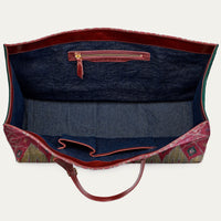 Grand cabas Archi en cuir - Burgundy