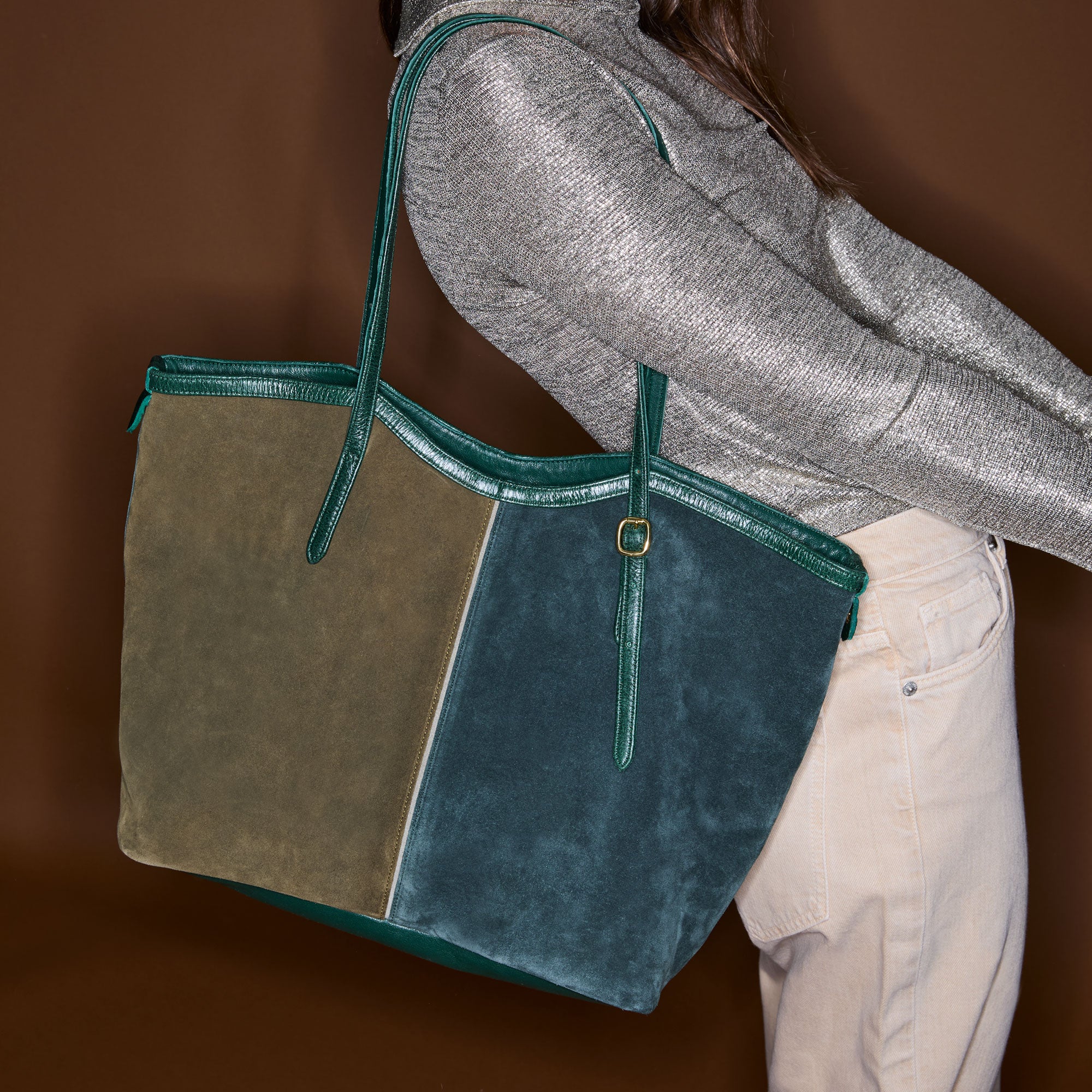Cabas India en suède - Vert