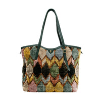 Cabas India en velours de soie - Multicolore