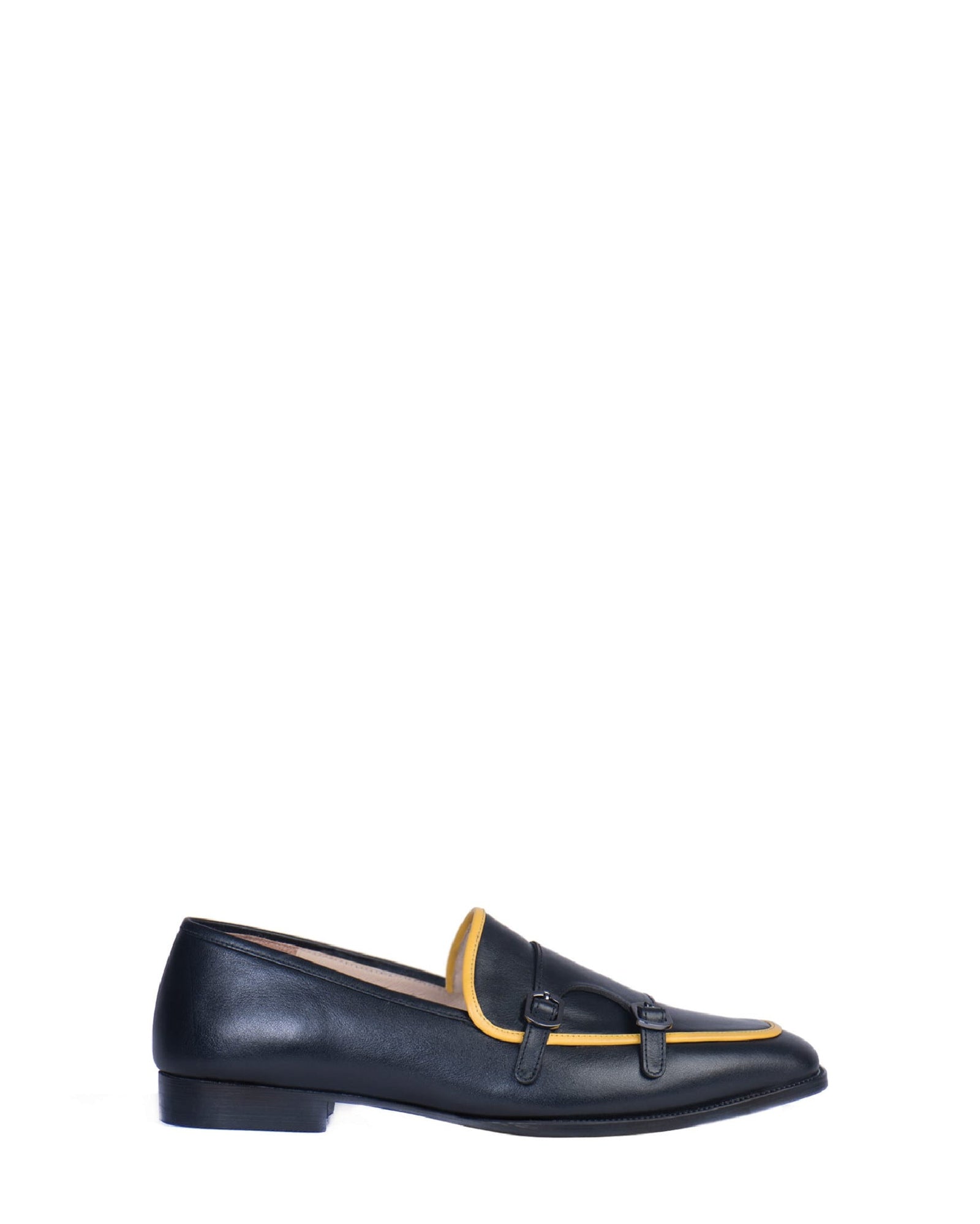 Mocassins Camilla en cuir - Black & Yellow