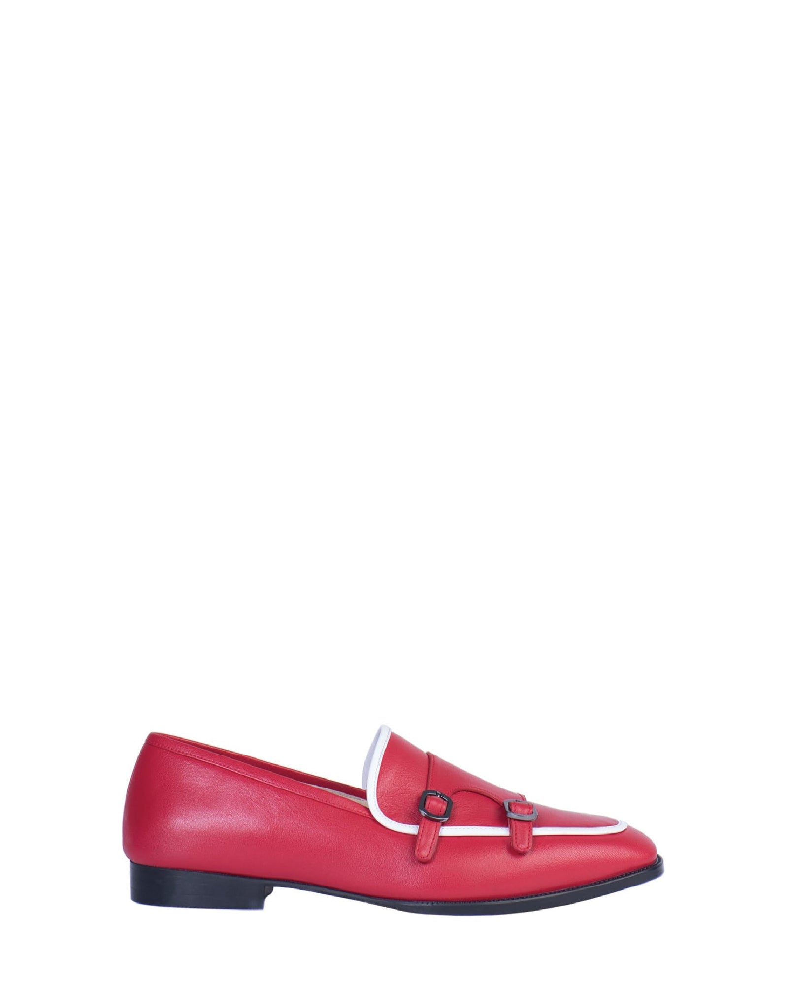 Mocassins Camilla en cuir - Red & White