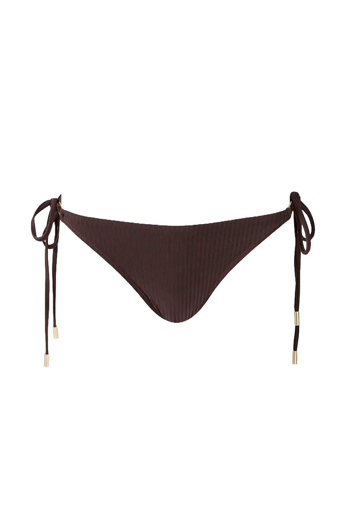 Cancun textured bikini bottoms - Brown Ribbed
