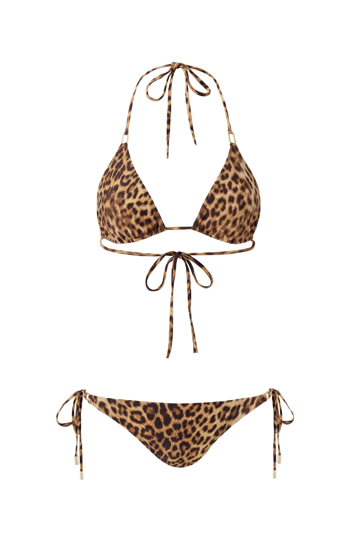 Cancun Printed Triangle Bikini Top - Cheetah