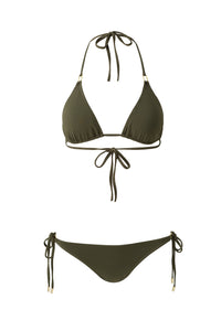 Cancun triangle bikini top - Olive