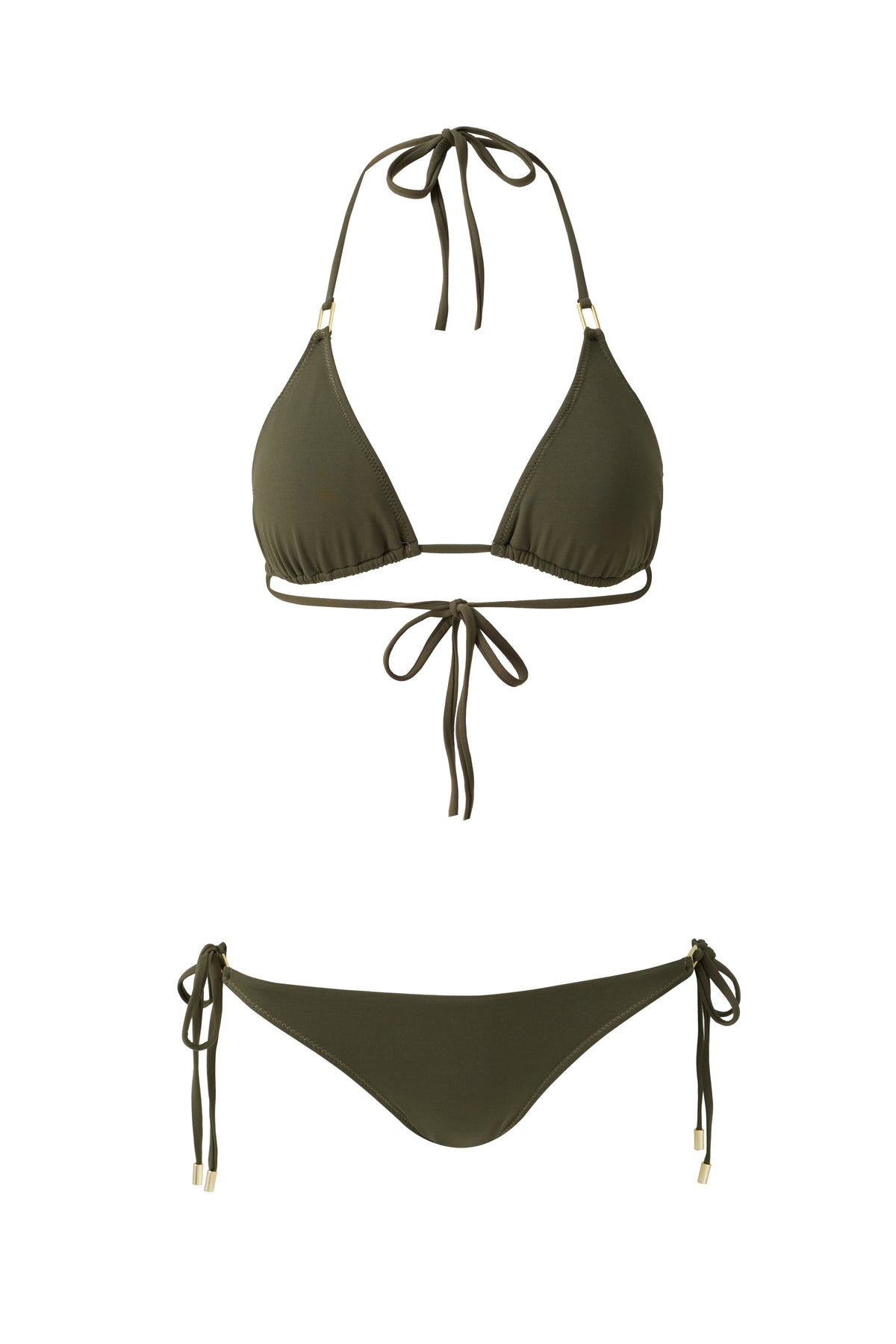 Cancun triangle bikini top - Olive