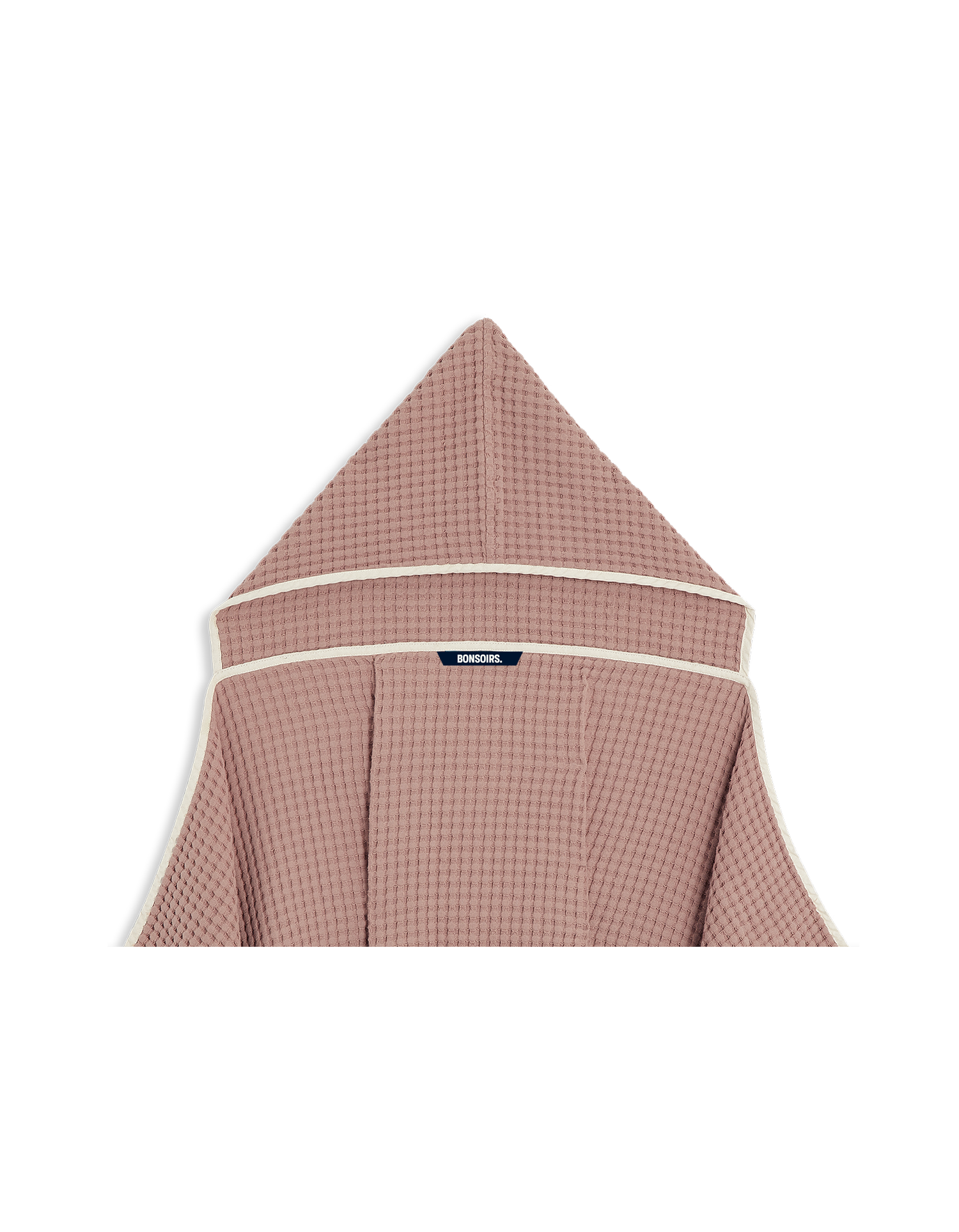 Cape de bain enfant en coton nid d'abeille - Vieux Rose