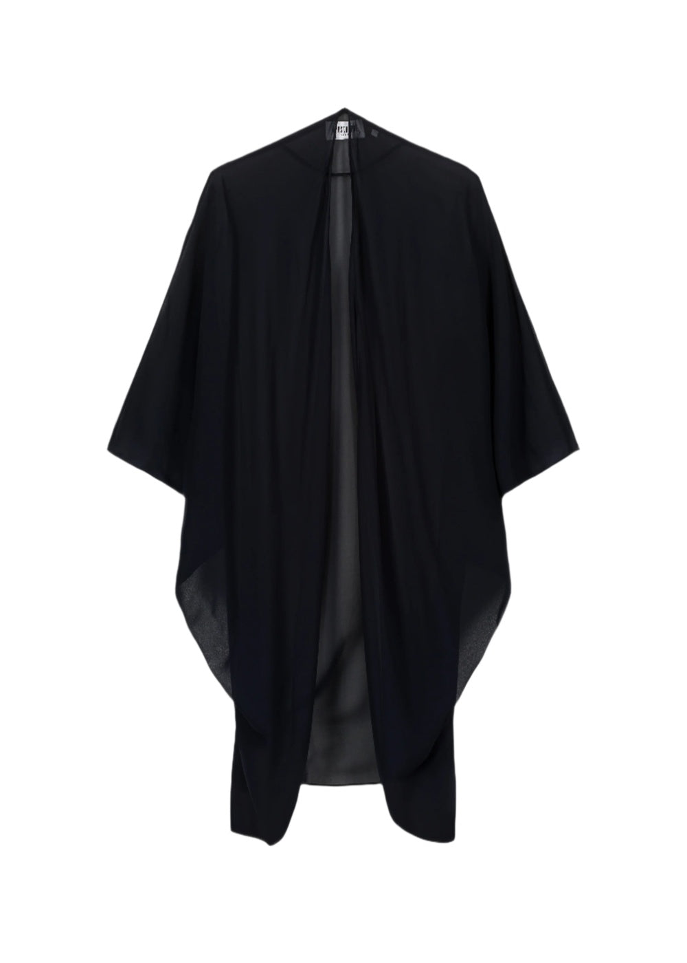 Silk muslin cape - Navy
