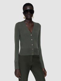 Palm Leaf Cardigan Maille - Palm Leaf