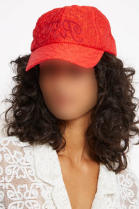 ROUGE / 3qty   Casquette Ball brodée - Rouge