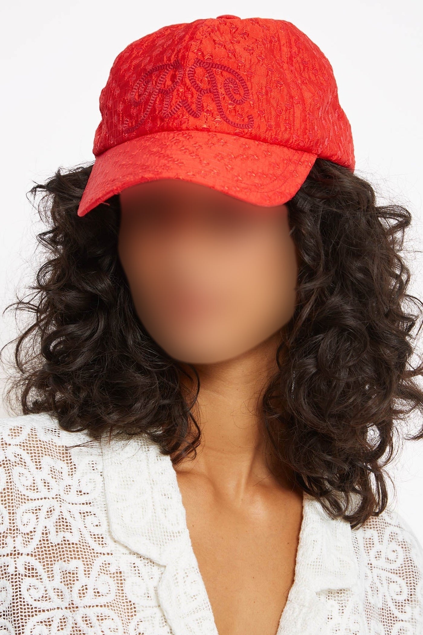 ROUGE / 3qty   Casquette Ball brodée - Rouge