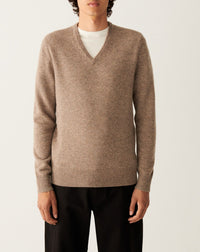 Cashmere V-neck jumper - Flannel