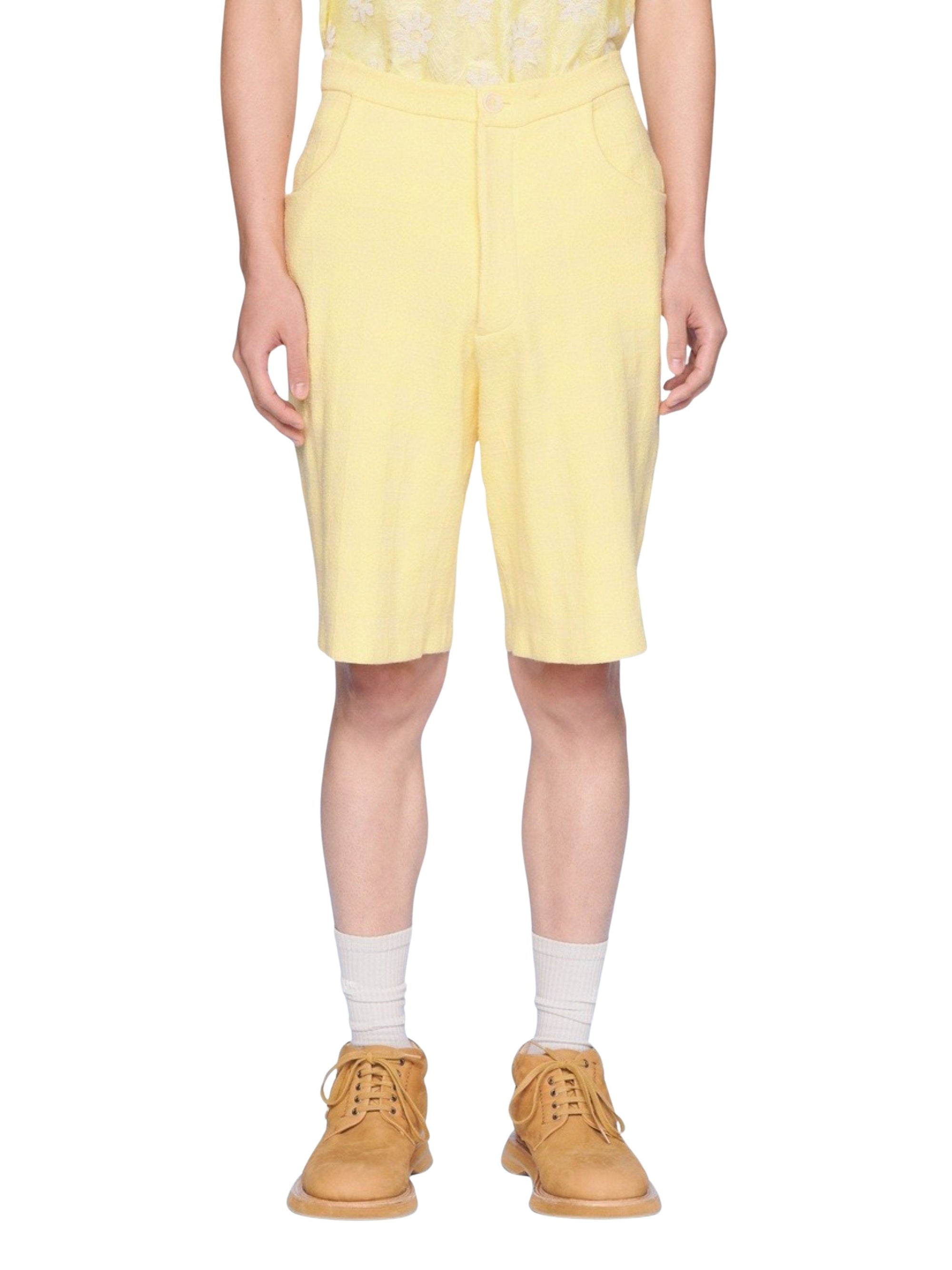 YELLOW CHECKS LE SHORT CITRON