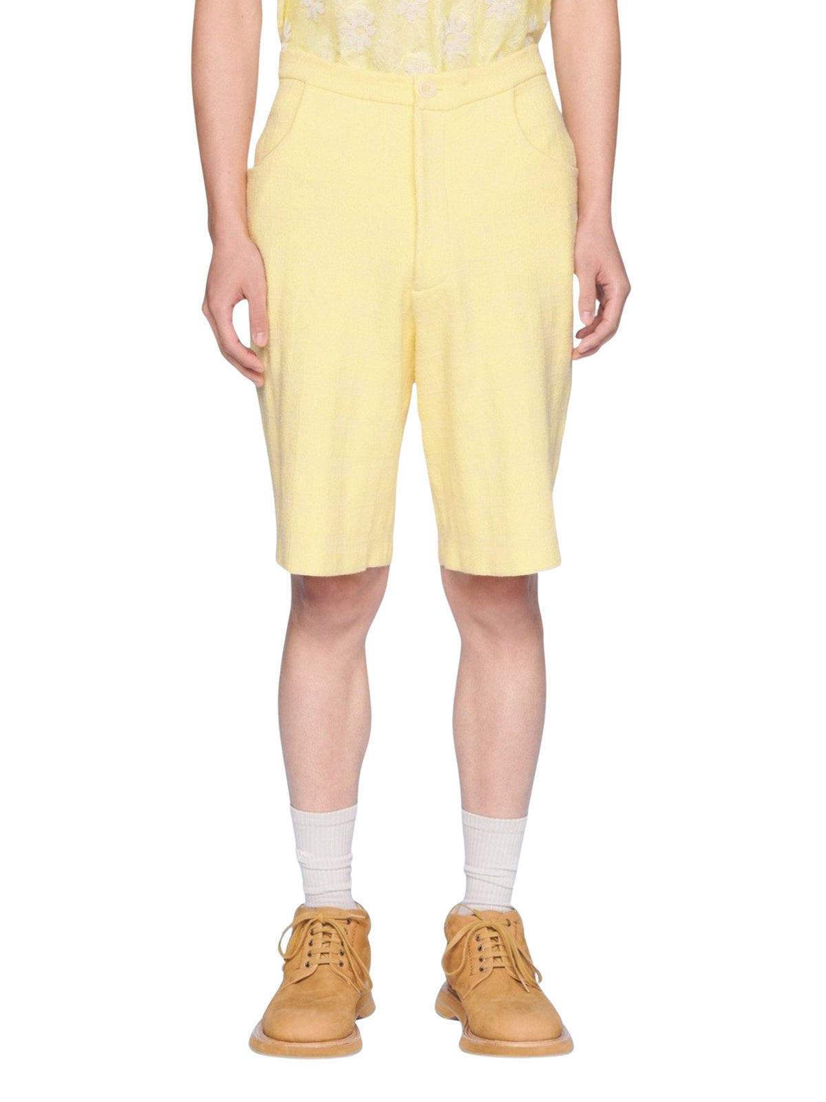75€ / 4 sold //9 QTY / ST44%   Bermuda Citron en maille - Yellow Checks