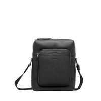 Sac mini reporter Graphic en cuir grainé - Noir