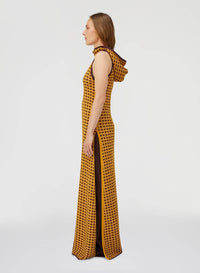 YELLOW HOODED TUNIC DRESS