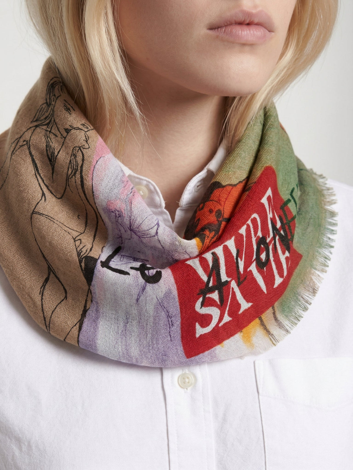 BASEPLUS_Multicolor Orange SCARF - Multicolor Orange