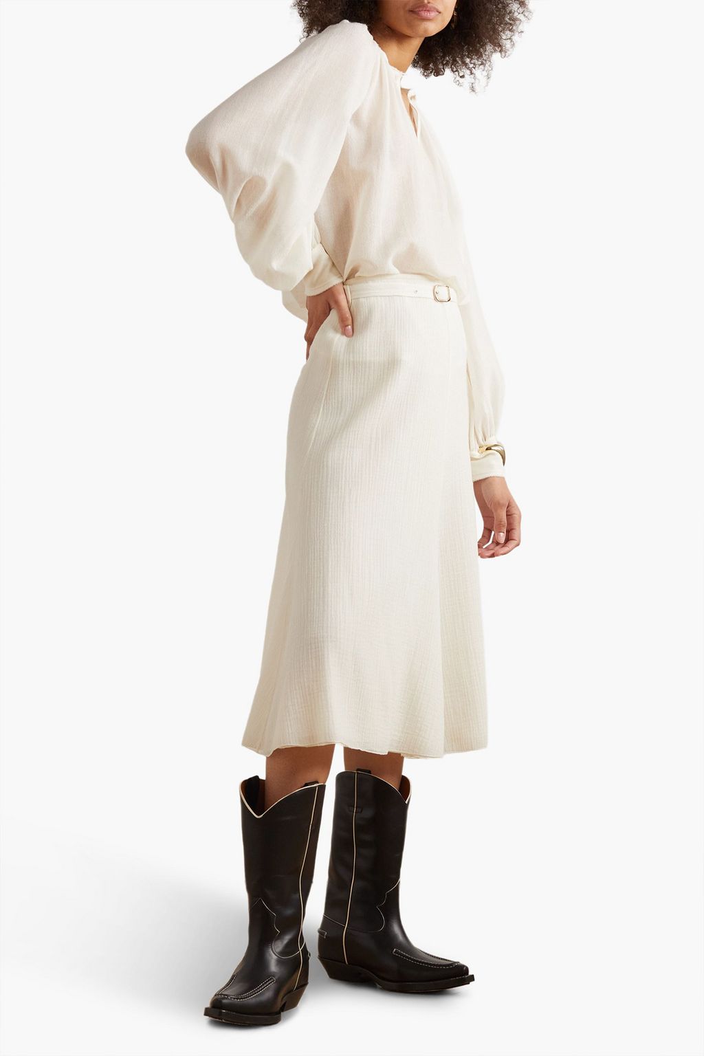 BASEPLUS_Eden White SKIRT - Eden White