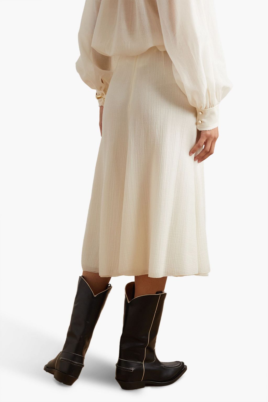 BASEPLUS_Eden White SKIRT - Eden White
