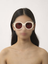 BASEPLUS_Ivory SUNGLASSES - Ivory