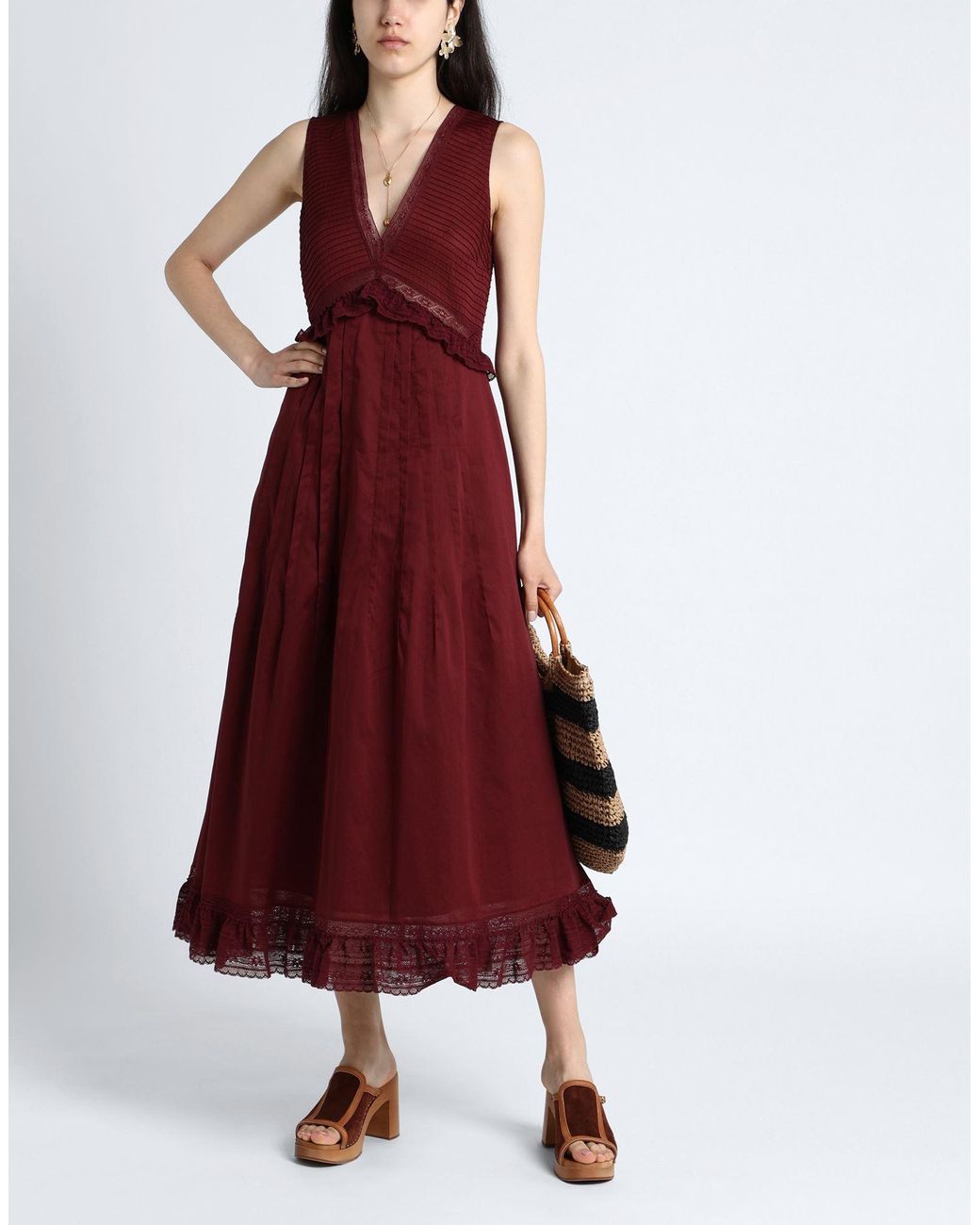 BASEPLUS_Burnt Mahogany DRESS - Burnt Mahogany