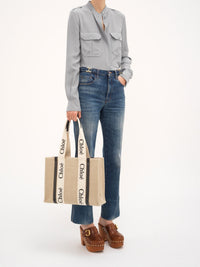 White & Blue LARGE TOTE - White & Blue