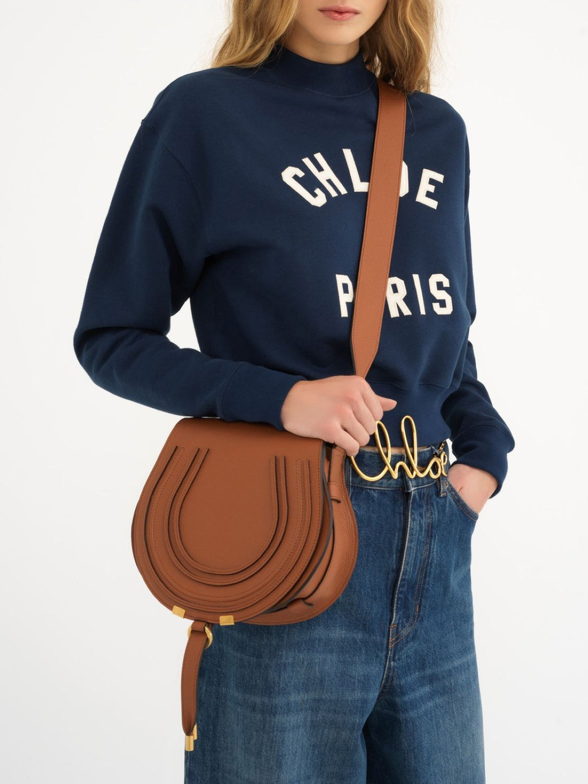 Tan MEDIUM SADDLE BAG - Tan