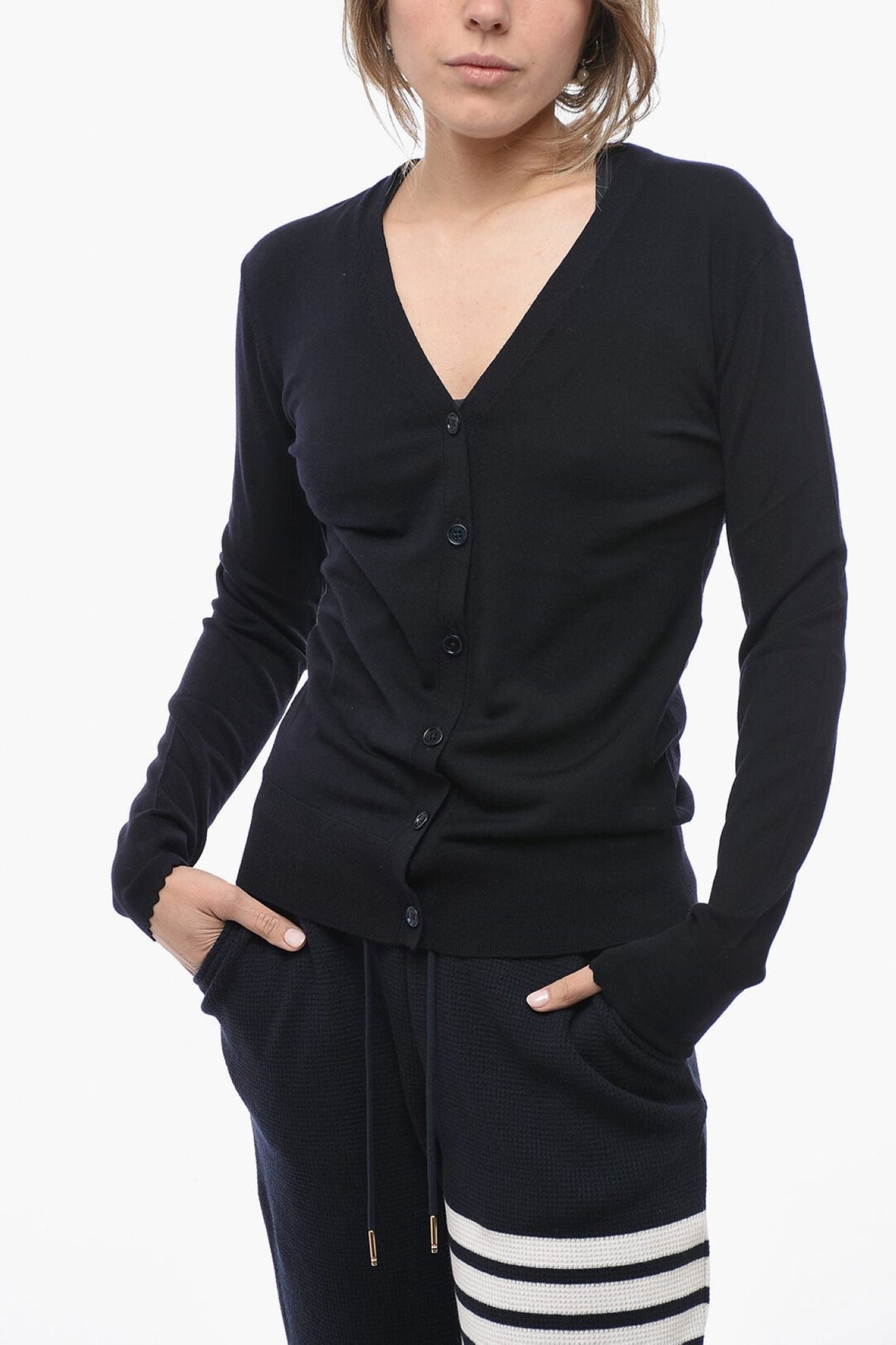 BASEPLUS_Iconic Navy CARDIGAN - Iconic Navy