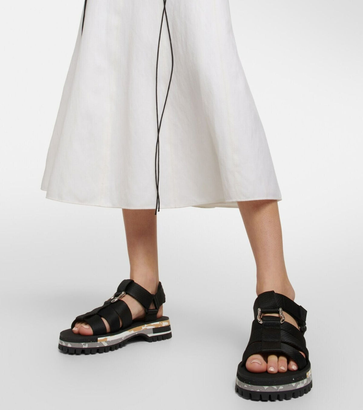Black FLAT SANDALS - Black