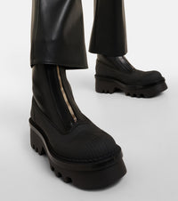 BASEPLUS_Black ANKLE BOOTS - Black