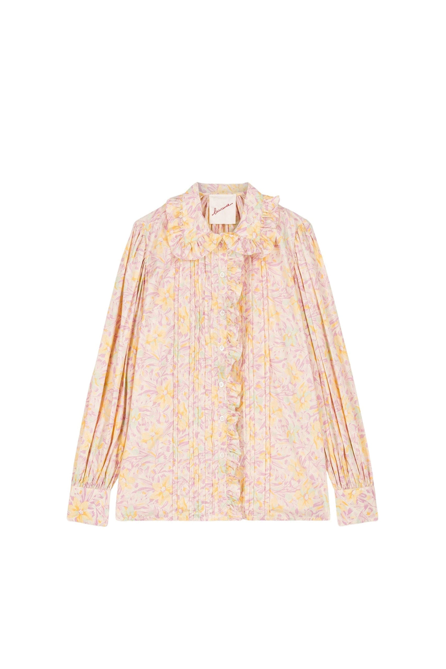 Blouse Chamelo à col volanté - Pink