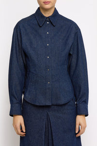 Chemise Idina en coton - Indigo