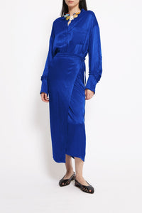 Chemise Potts col mao - Blue