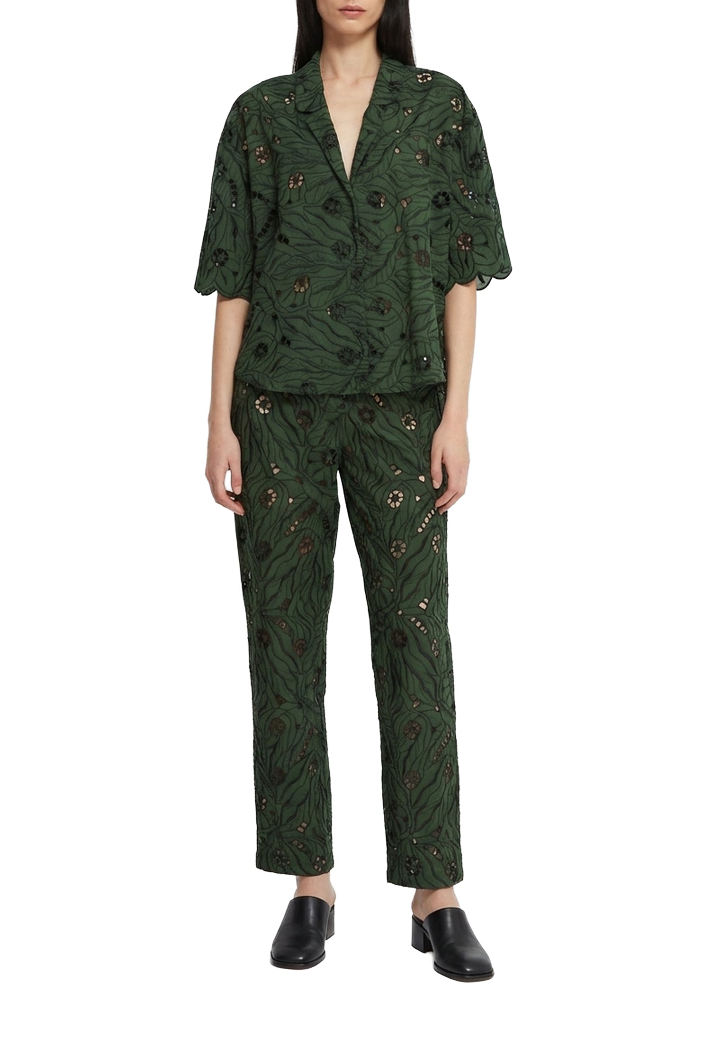 Roméo openwork shirt - Green