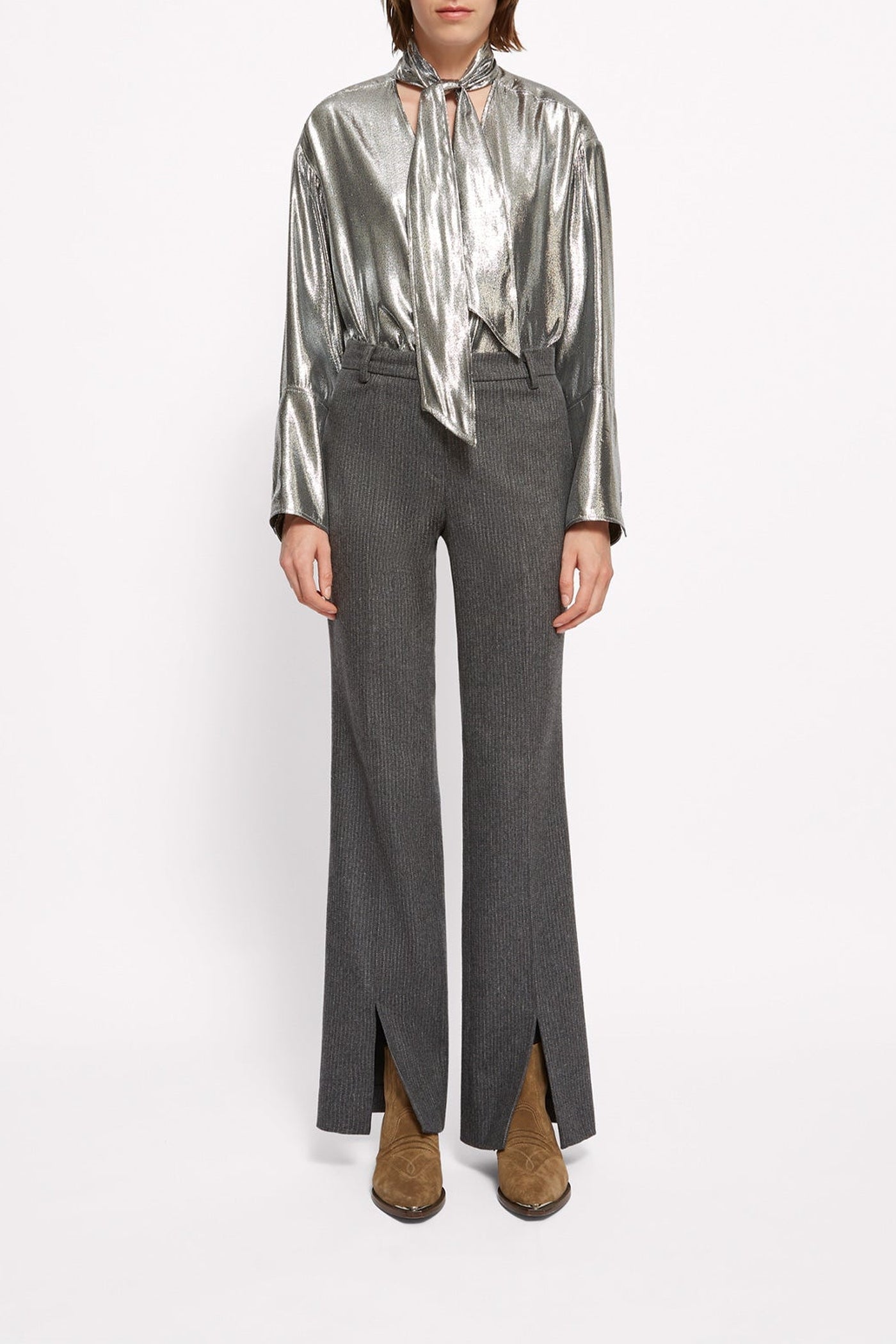 Chemise Vito en soie - Silver