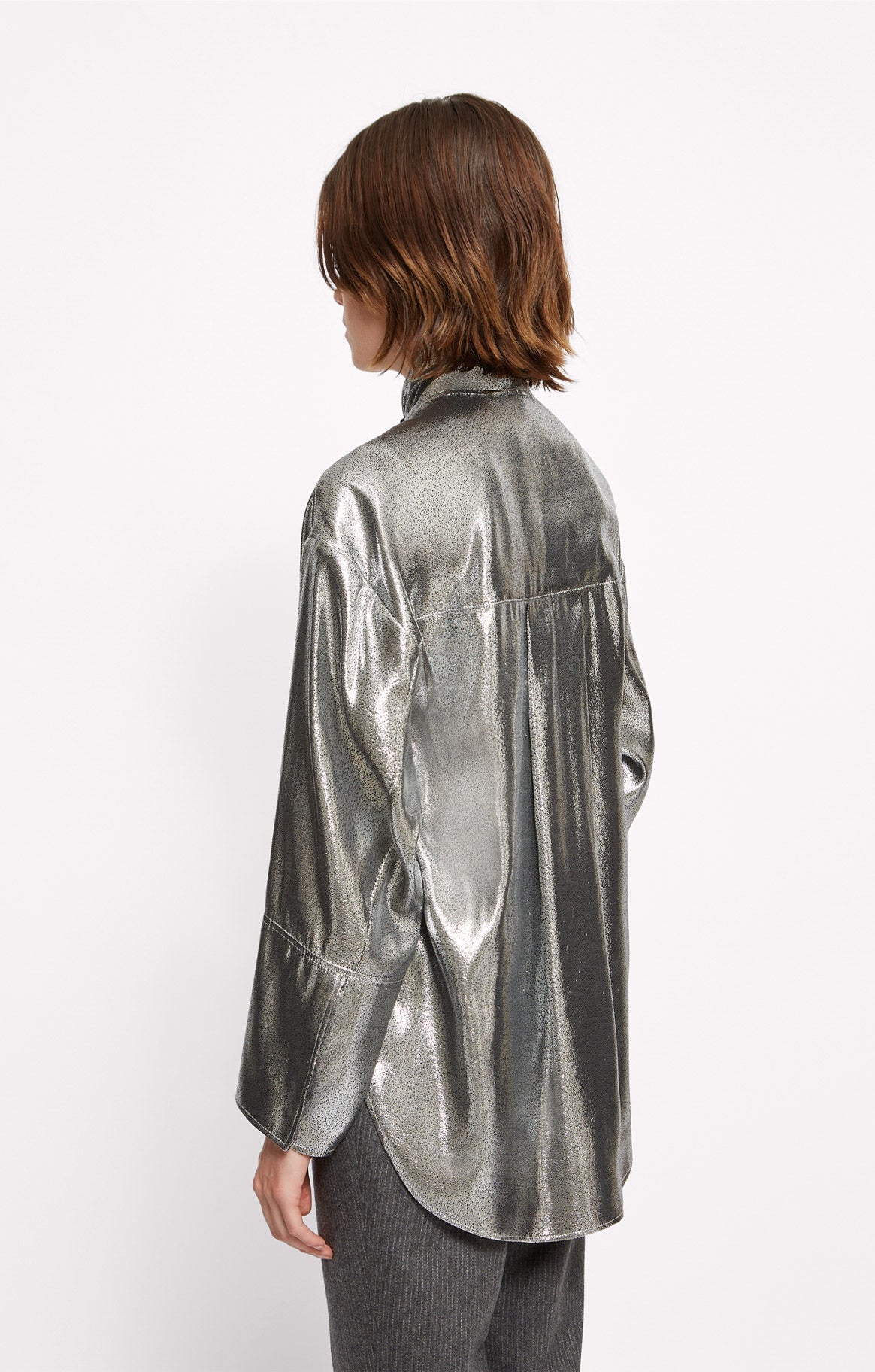 Chemise Vito en soie - Silver