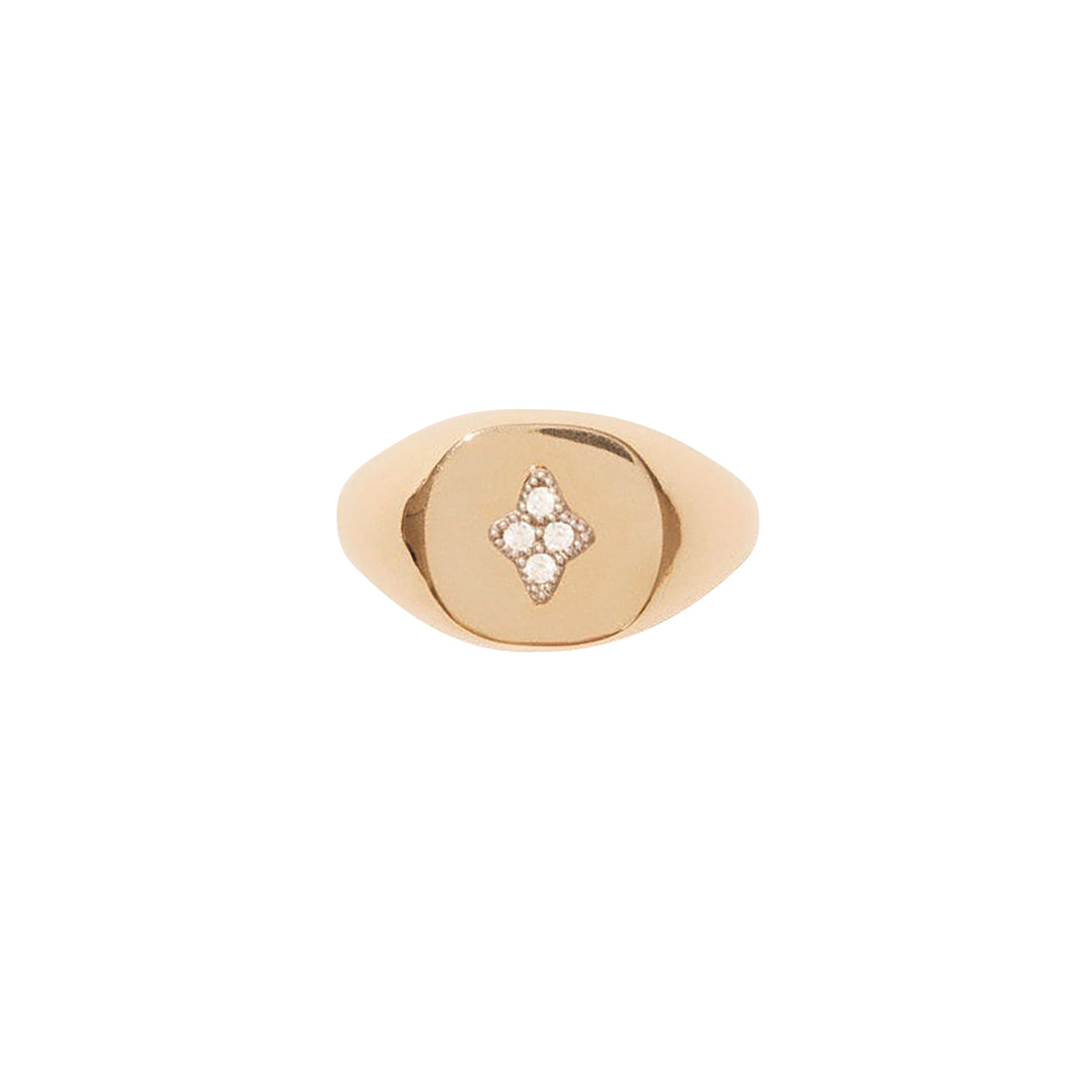 Chevalière Louise en or jaune et or blanc sertie de diamant - Diamant