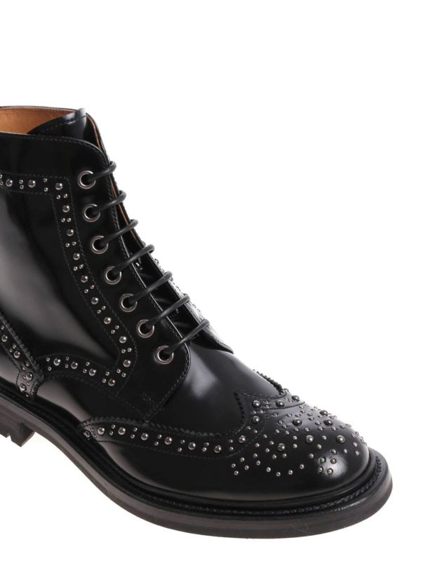 Bottines Angelina à studs - Noir Fumé