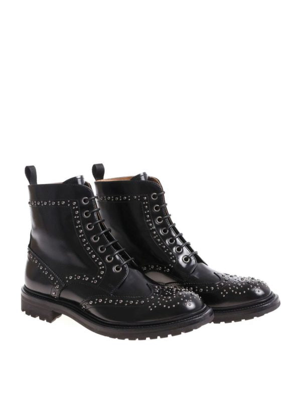 Bottines Angelina à studs - Noir Fumé