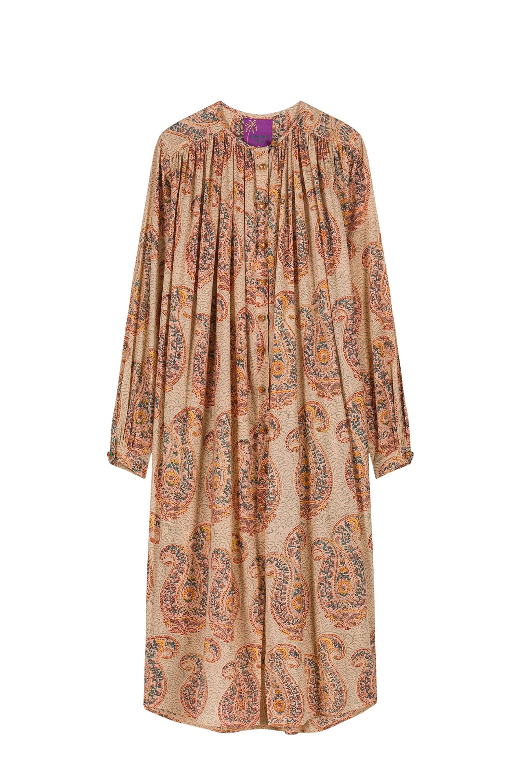 Robe Cigar coupe longue ample - Yellow