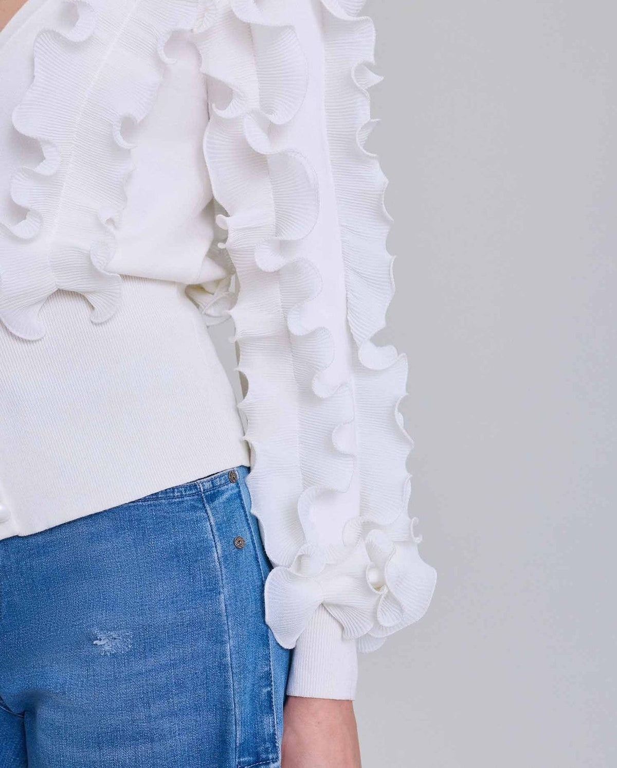 Ciline Cardigan - White